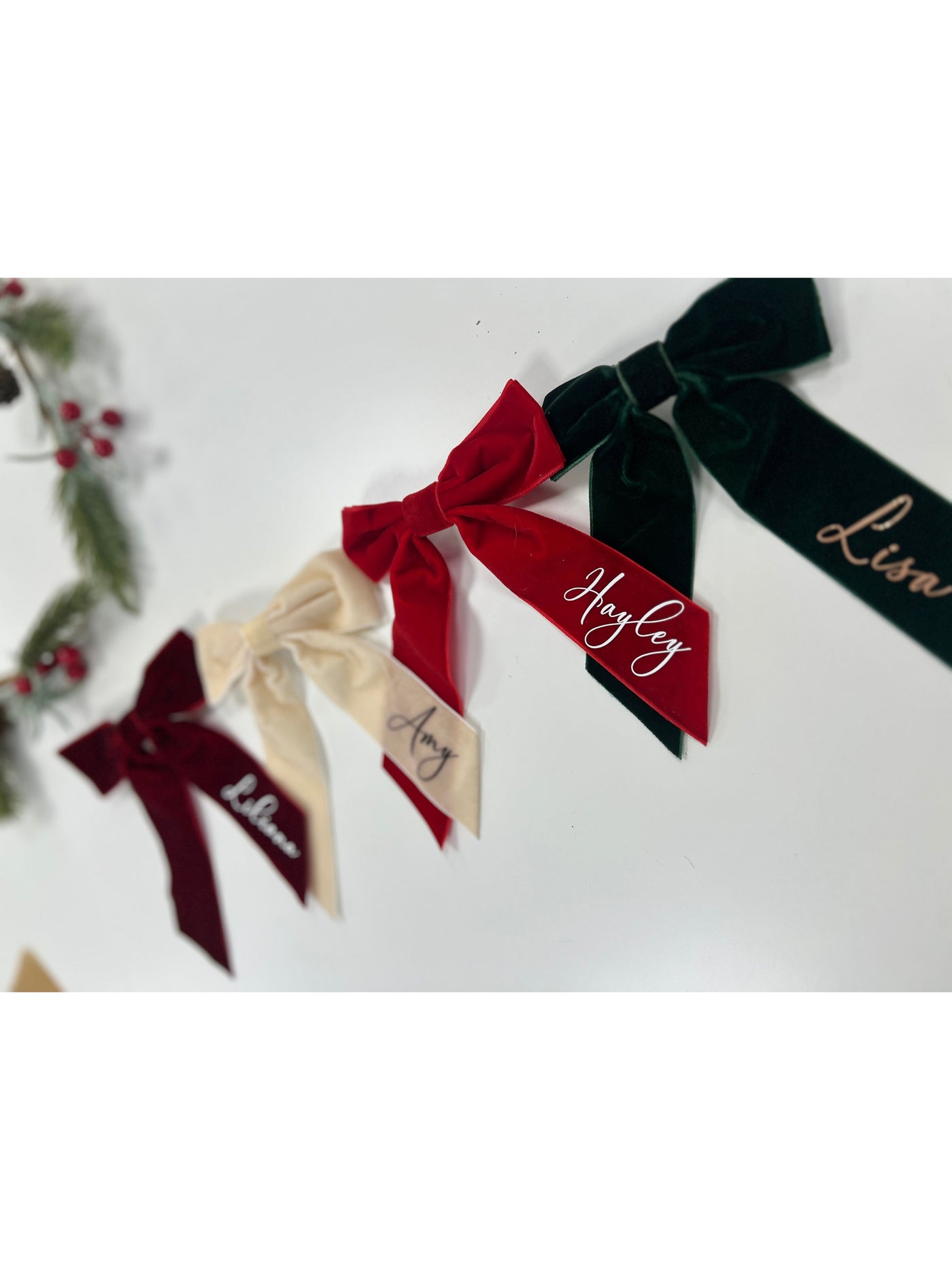 Personalised Christmas Table Name Place