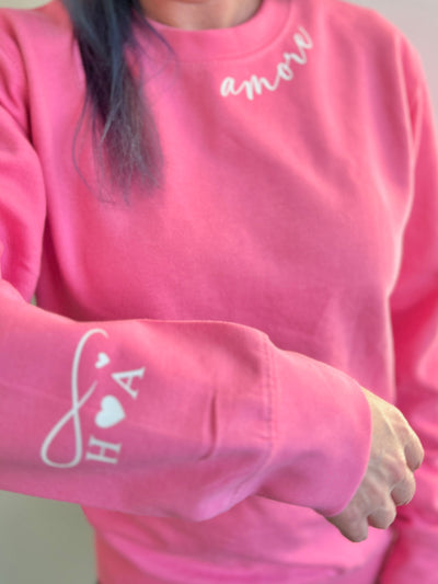 Personalised Valentines Day Amore Sweater