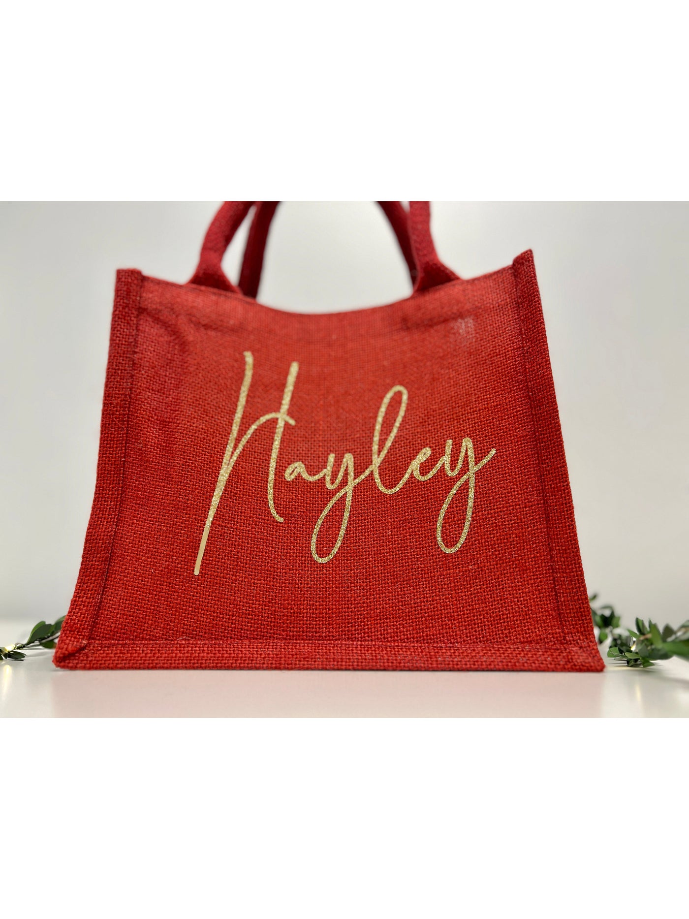 Red Personalised Tote Bag, Christmas Gift Bag