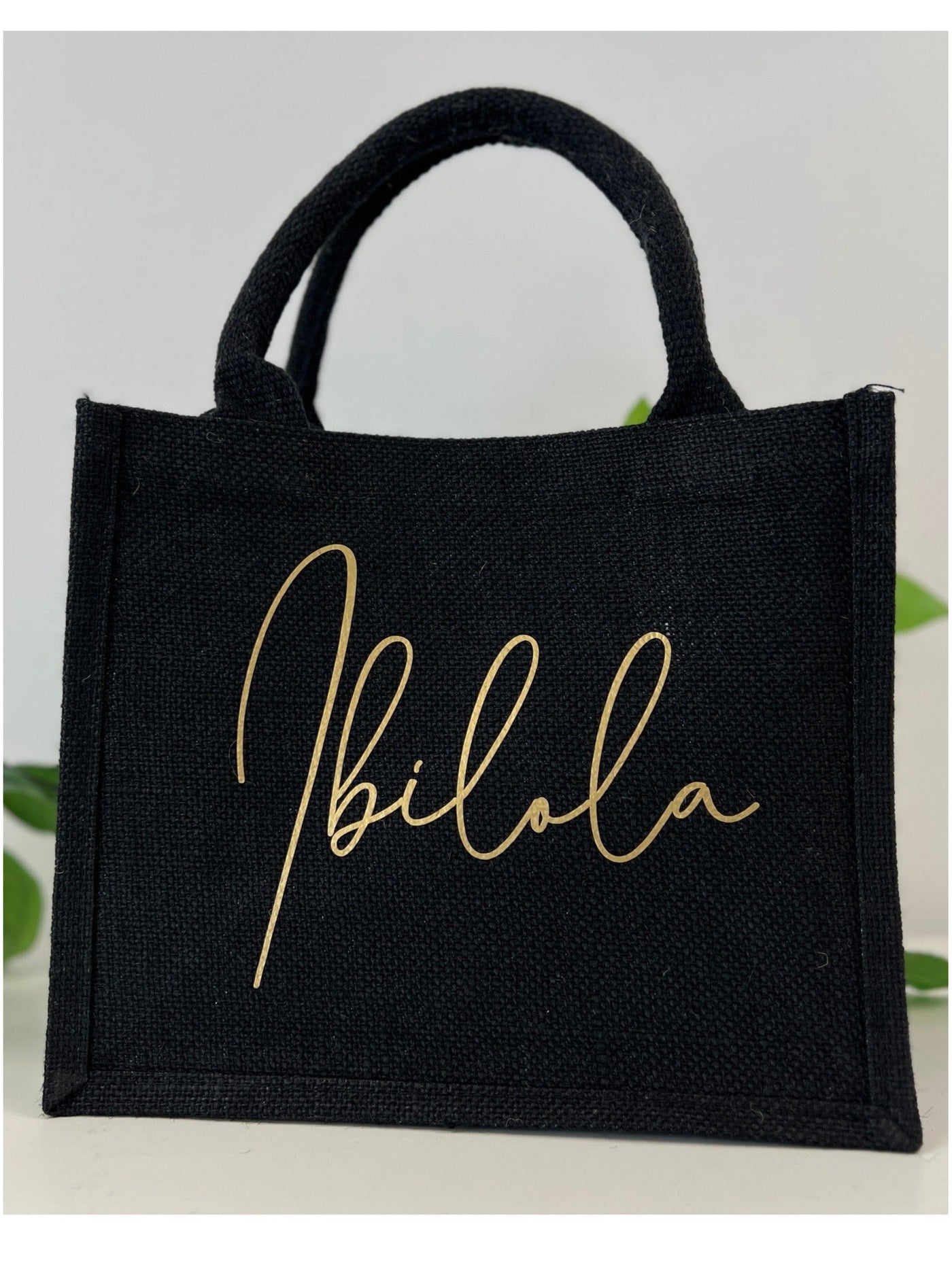 Black Personalised Tote Bag