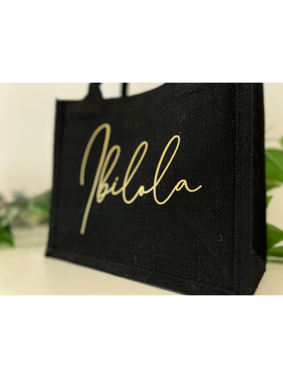 Black Personalised Tote Bag