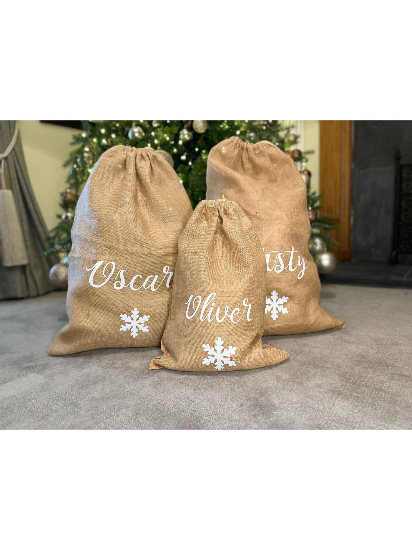 Personalised Santa Sacks | Stockings for Christmas | Kids Gift Bags | Christmas Eve Box | Custom xmas gift | Personalize Stocking Stuffer