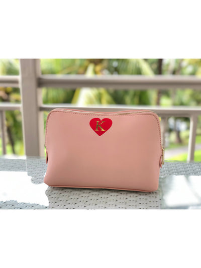 Personalised Love Heart cosmetic bag