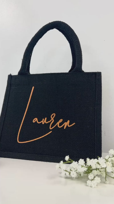 Black Personalised Tote Bag