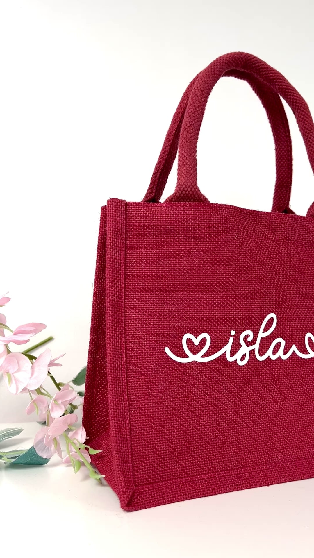 Red Personalised Valentine Gift Bag