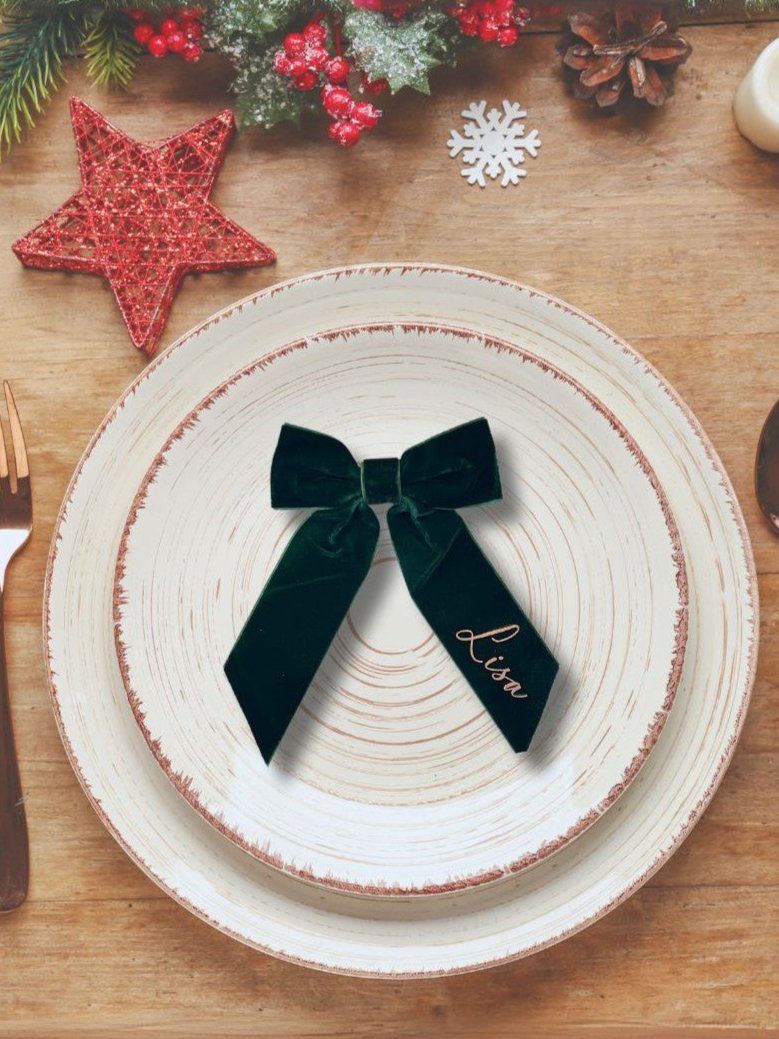 Personalised Christmas Table Name Place